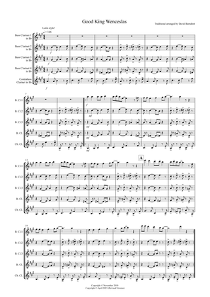 Good King Wenceslas (Latin Style!) for Bass Clarinet Quintet