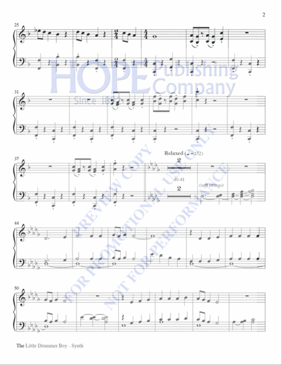 Little Drummer Boy Handbell Choir scores gallery preview page 18