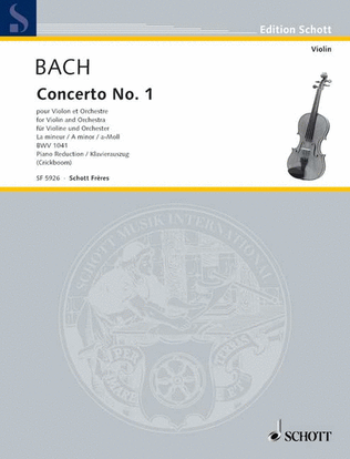 Book cover for Concerto No. 1 a minor