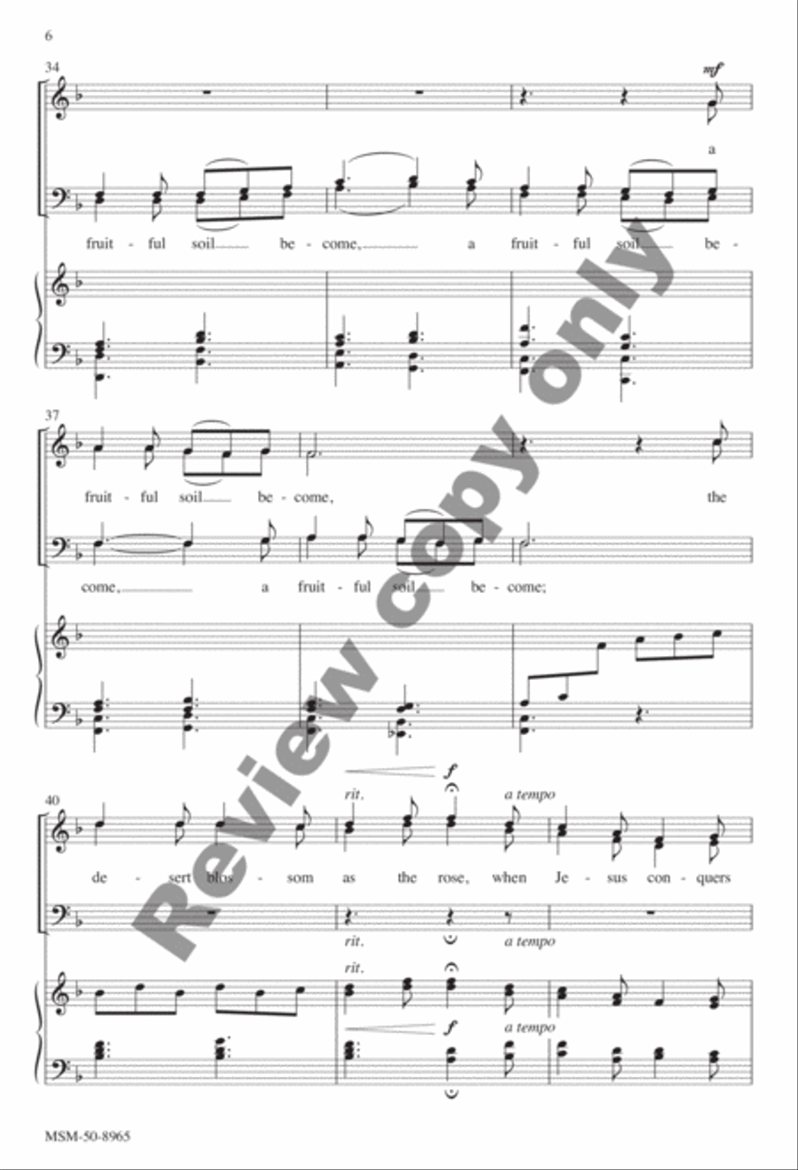 The Garden Hymn 4-Part scores gallery preview page 12