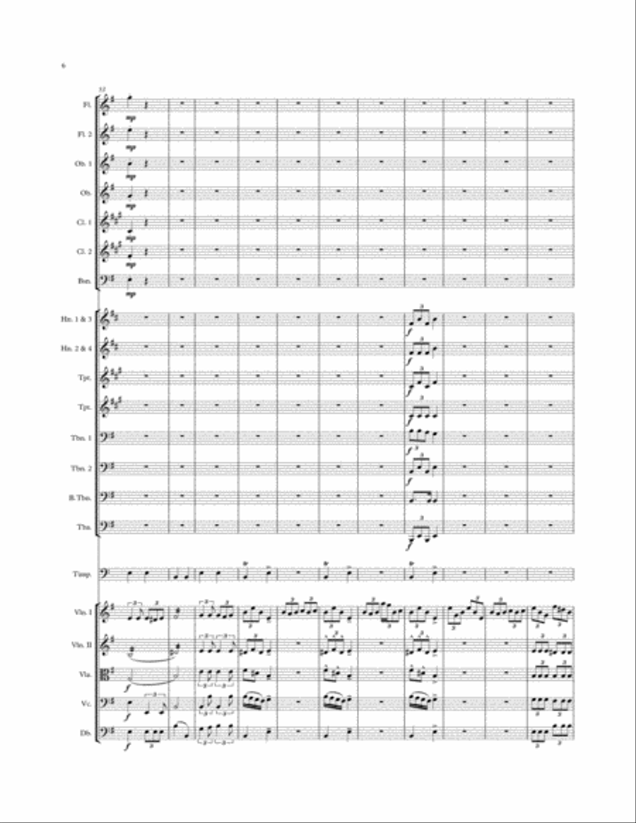 Symphony No.1, 1st movement Full Orchestra scores gallery preview page 6