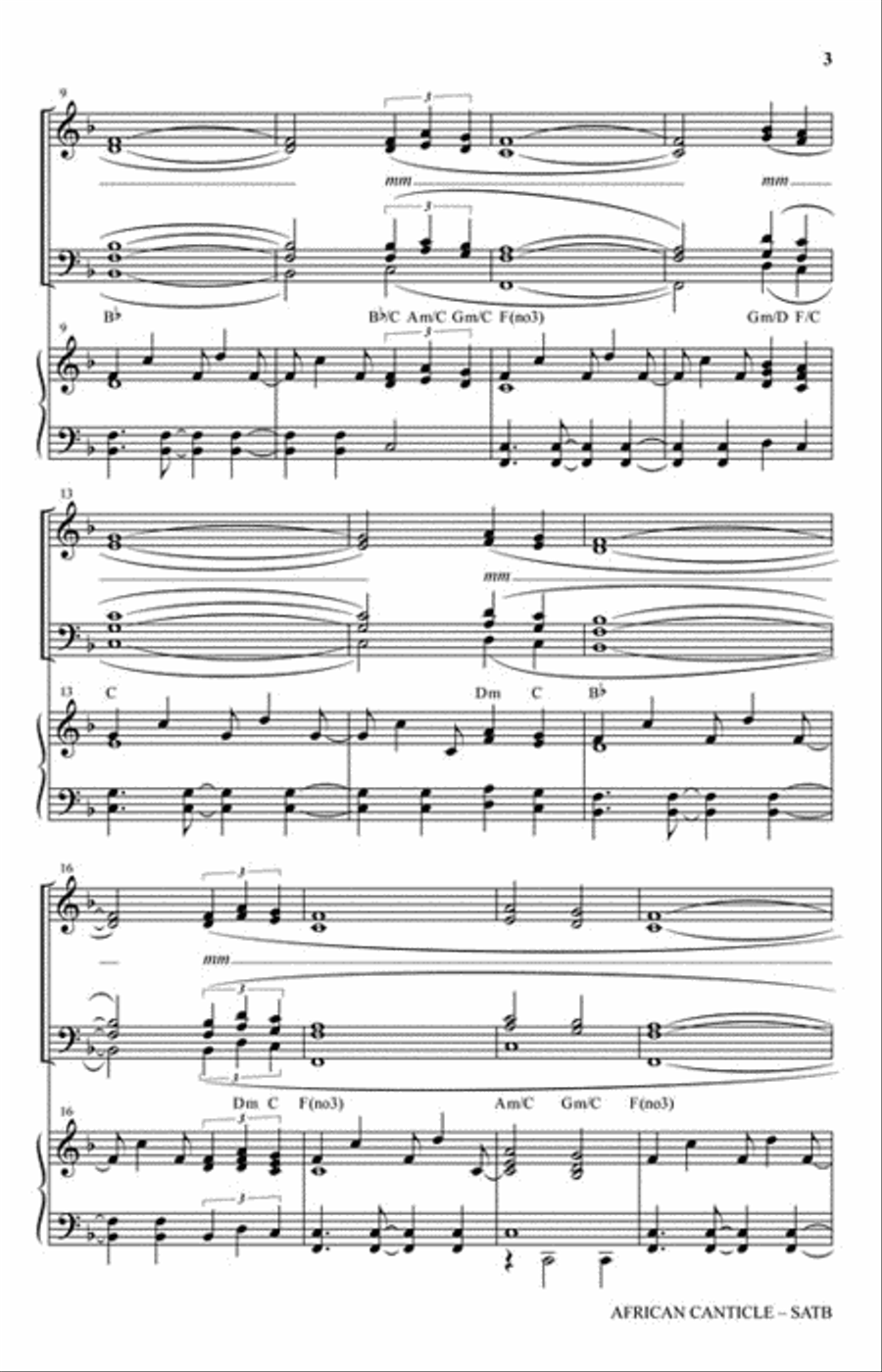 African Canticle 4-Part scores gallery preview page 3