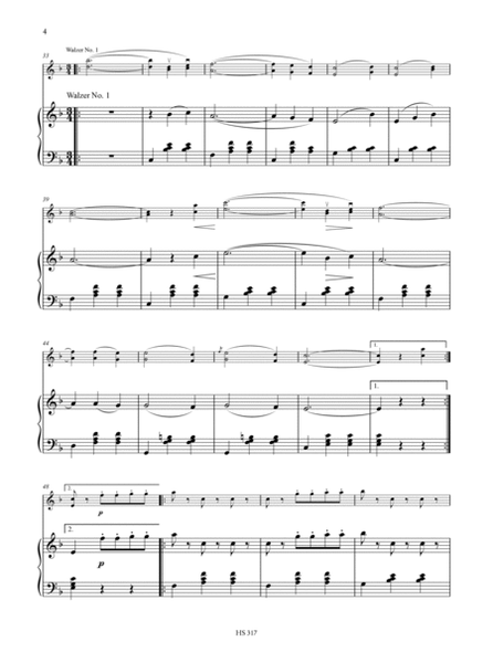 Unter Palmen und Blumen (Under Palms and Flowers). Walzer Op. 157 for Violin and Piano