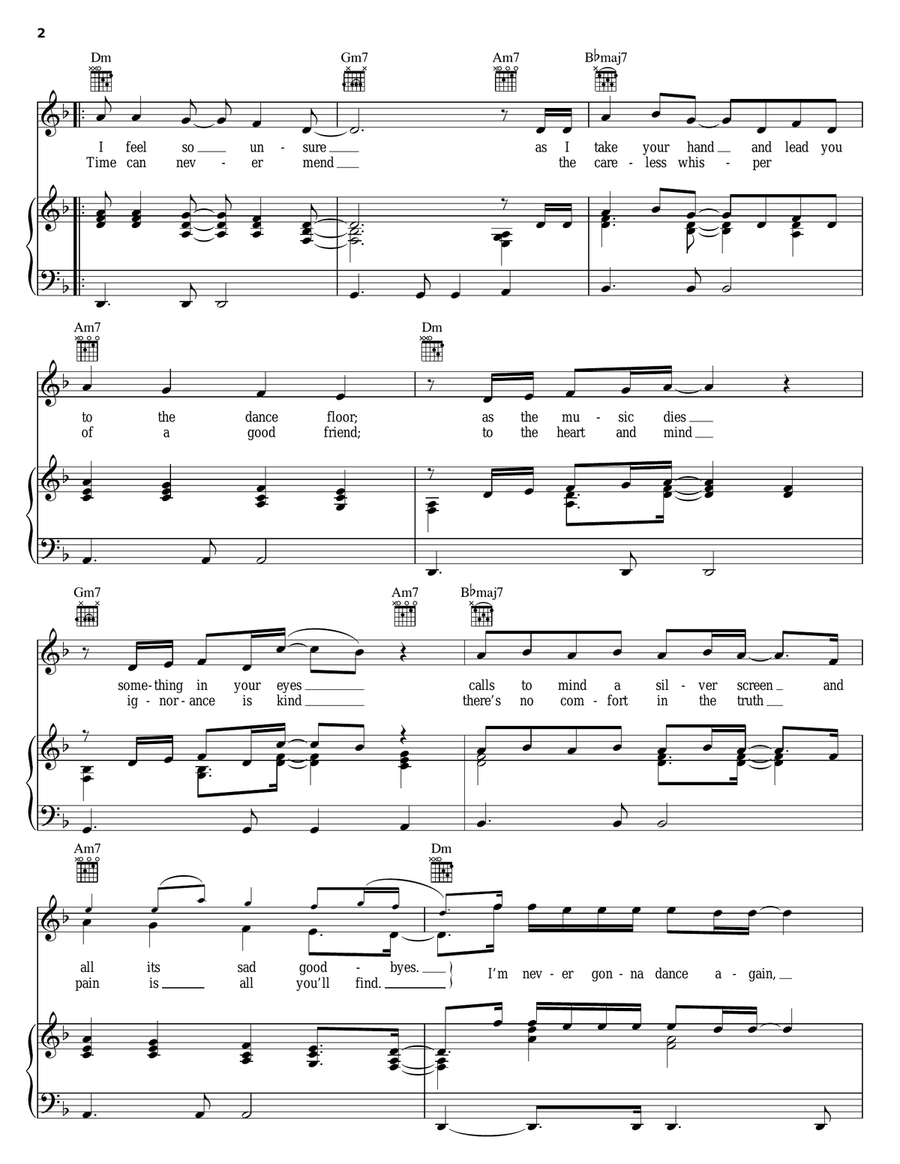 Careless Whisper Acoustic Guitar scores gallery preview page 2
