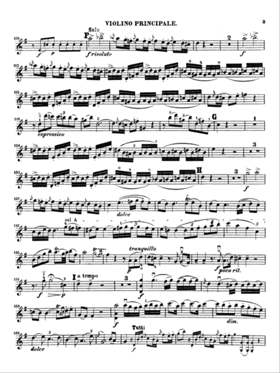 Mozart: Violin Concerto No. 3 in G Major, K.216 Violin Solo scores gallery preview page 3