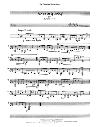 Book cover for Air On The G String - Tuba