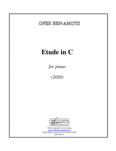 Etude in C, for piano image number null