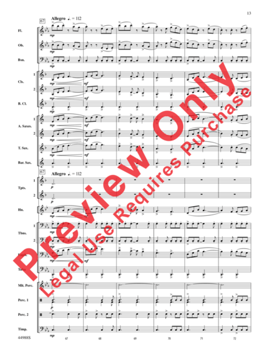 Escape from Dead Raider's Hollow Concert Band scores gallery preview page 14