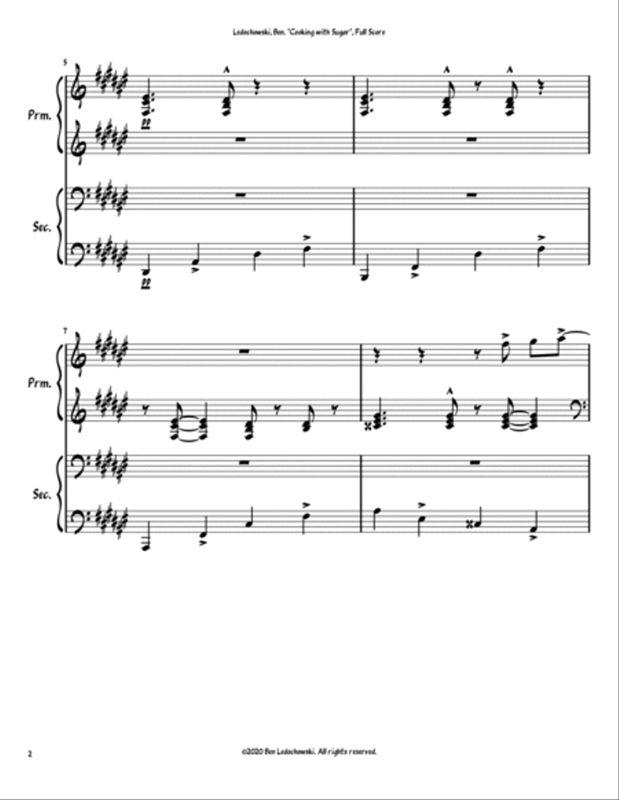 Cooking with Sugar Piano scores gallery preview page 2