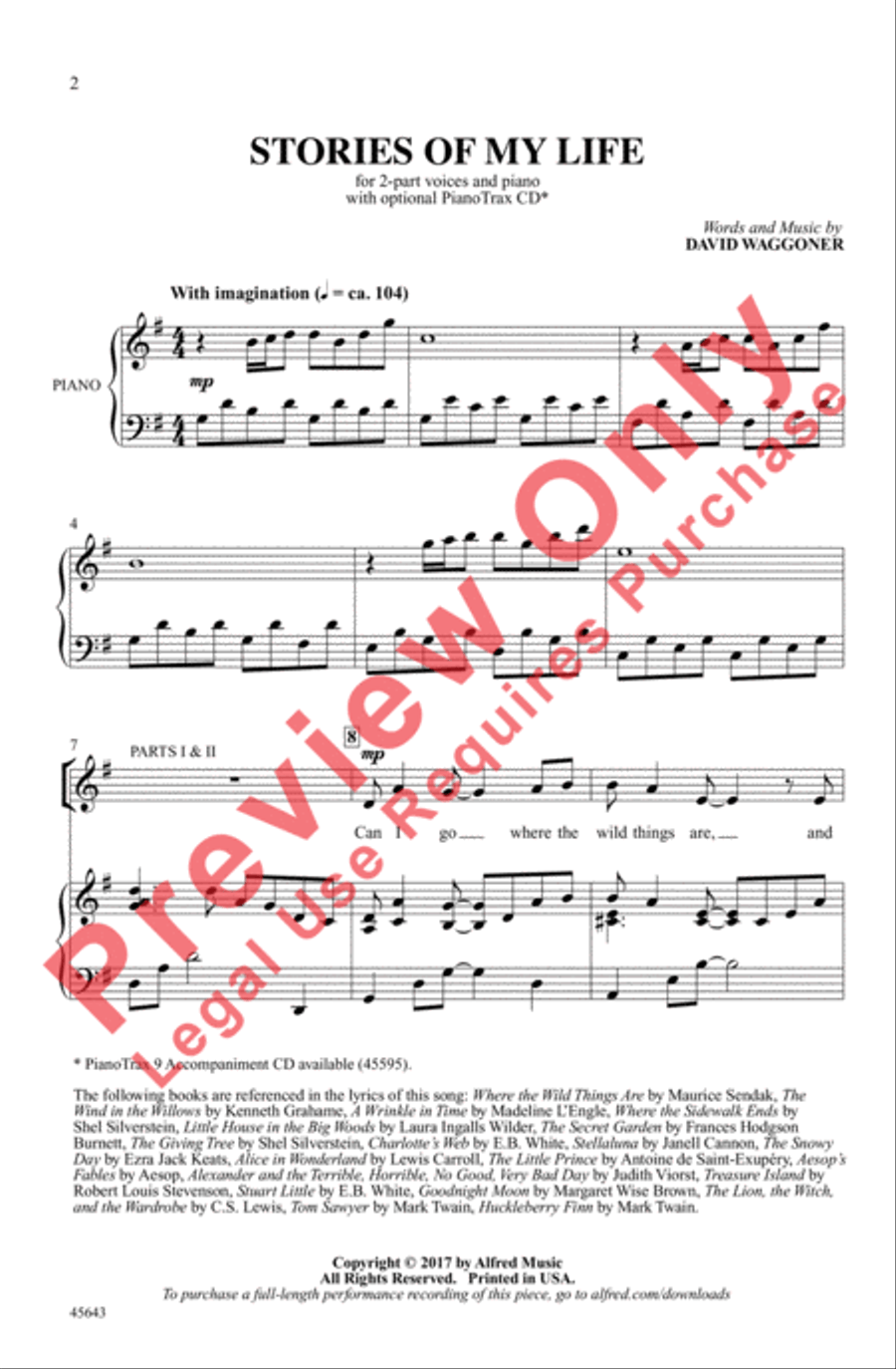 Stories of My Life 2-Part scores gallery preview page 2