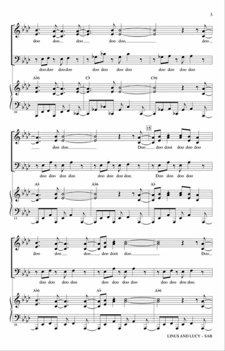 Linus and Lucy 3-Part scores gallery preview page 3