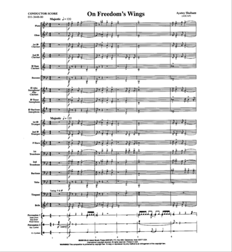 On Freedom's Wings Concert Band scores gallery preview page 2