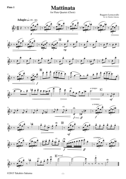 Mattinata for Flute Quartet (Choir) image number null