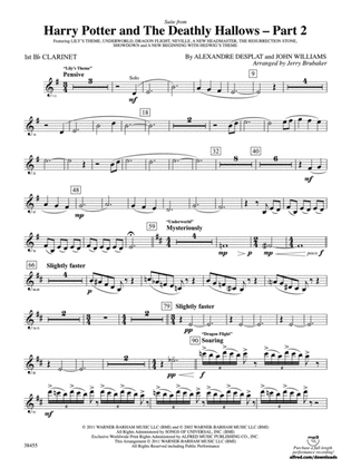 Harry Potter and the Deathly Hallows, Part 2, Suite from: 1st B-flat Clarinet