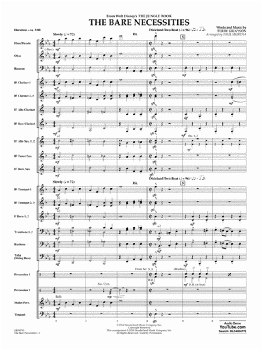 The Bare Necessities Concert Band scores gallery preview page 3