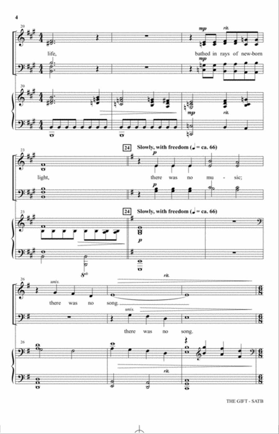 The Gift 4-Part scores gallery preview page 3