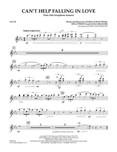 Can't Help Falling In Love (Solo Alto Saxophone Feature) - Flute