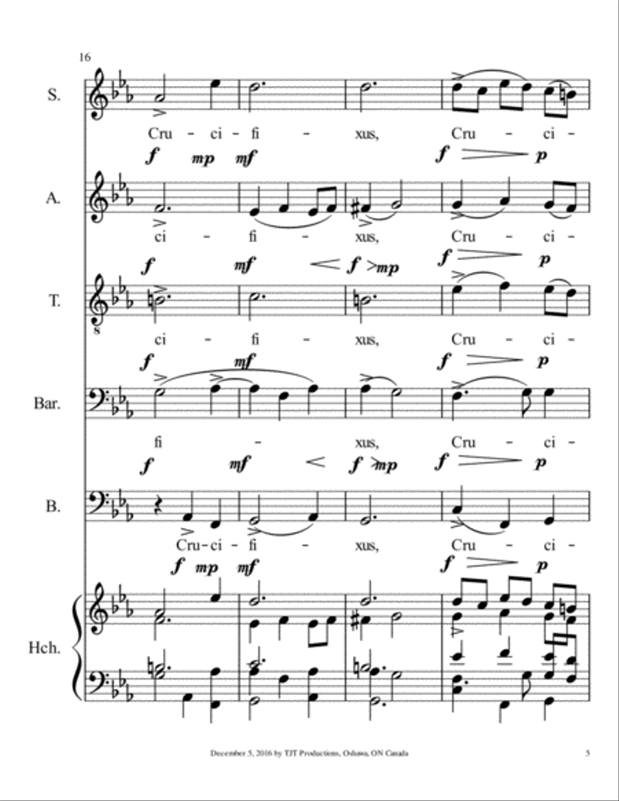 Crucifixus Choir scores gallery preview page 5