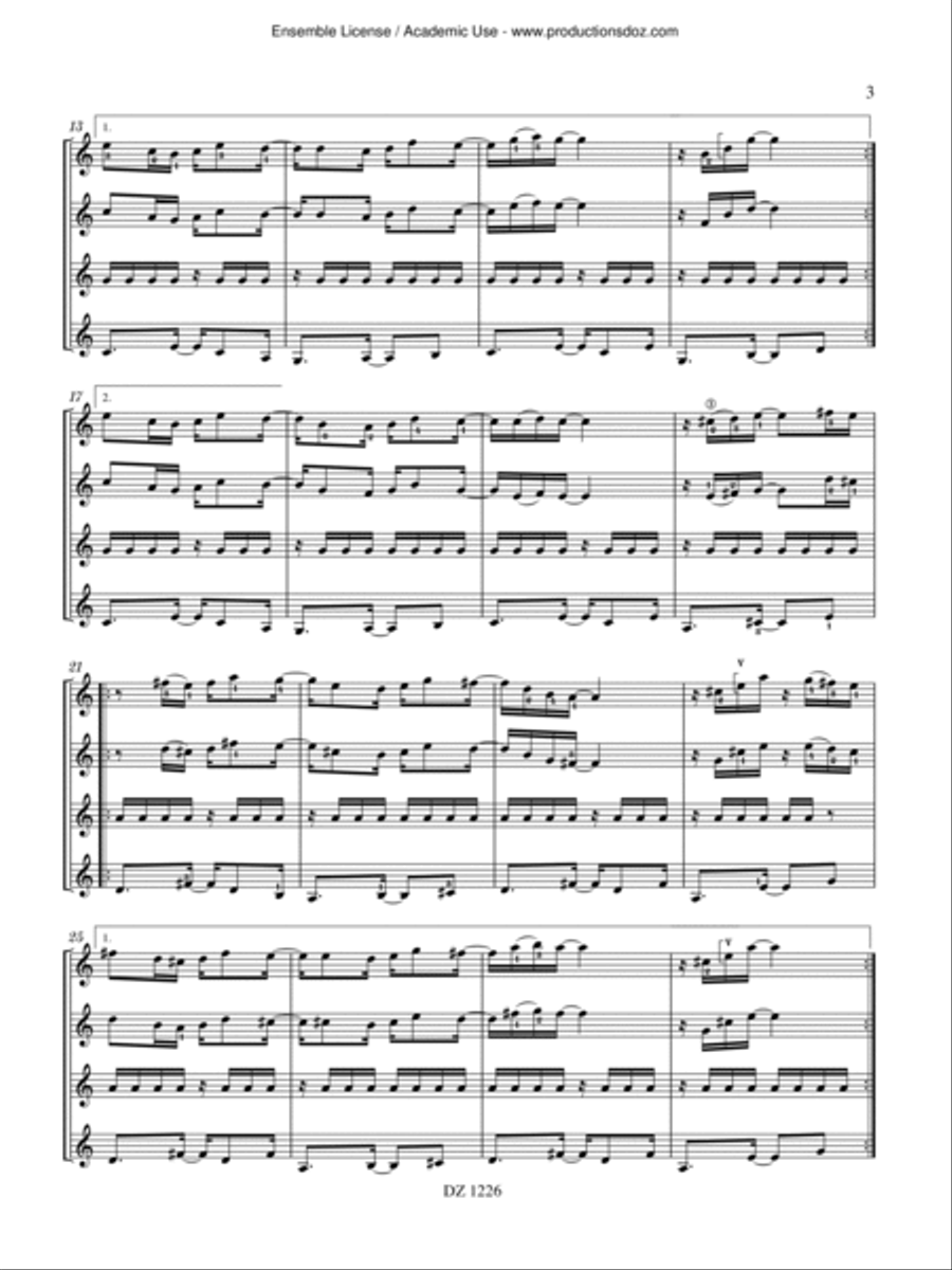 Couleur calypso Couleur calypso Guitar Ensemble scores gallery preview page 3