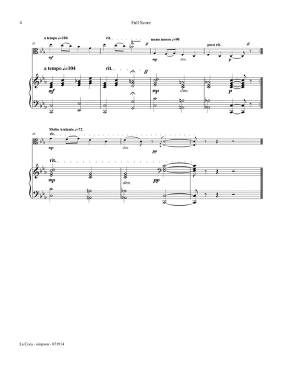 La Coza for Viola & Piano image number null