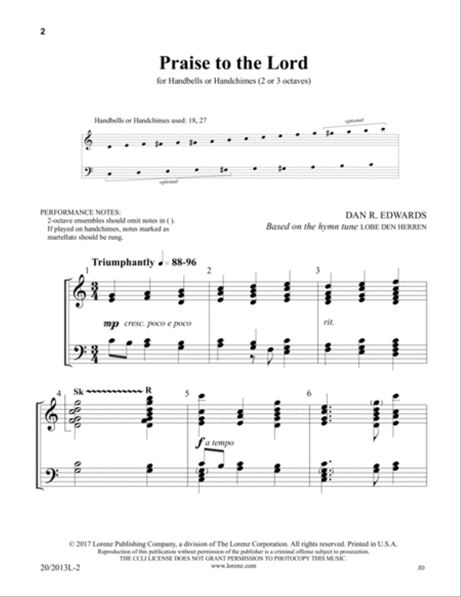 Praise and Thanksgiving Praise and Thanksgiving 3-Octaves scores gallery preview page 2