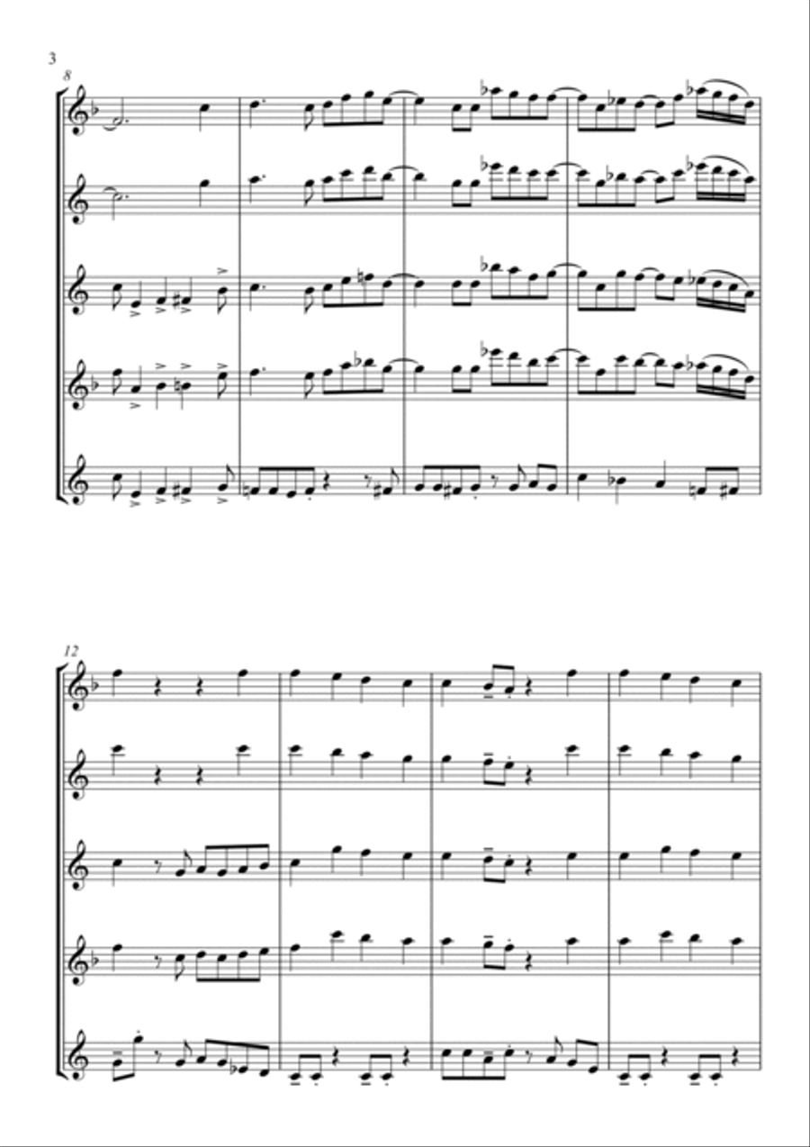 Joy to the (Rockin') World Woodwind Trio scores gallery preview page 4