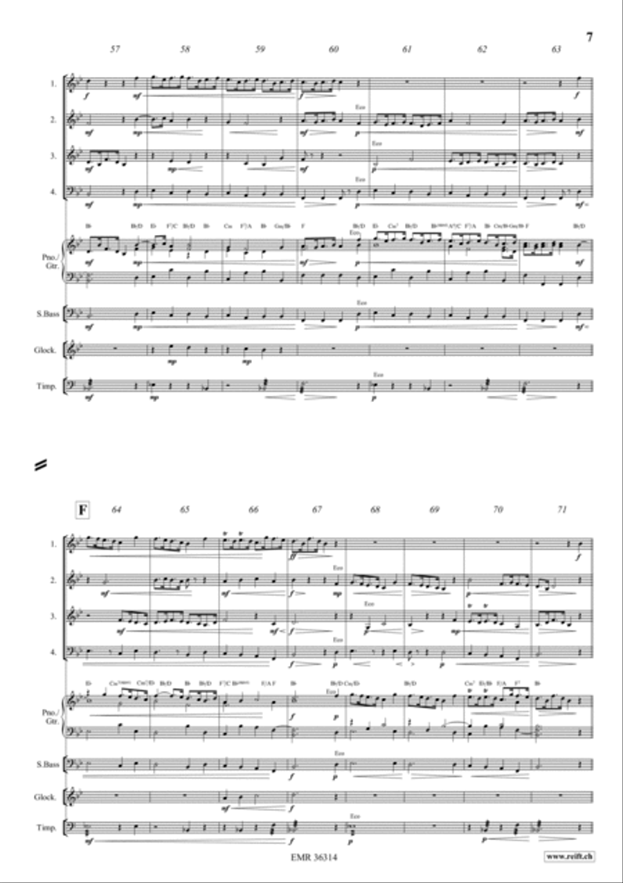 Trumpet Voluntary Woodwind Quartet scores gallery preview page 6