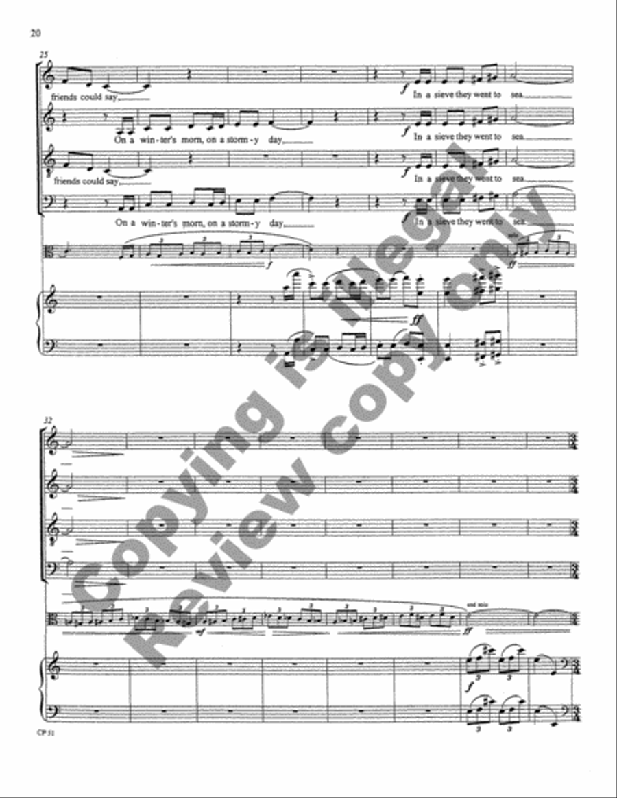 A Song, A Prayer, A Voyage 4-Part scores gallery preview page 20