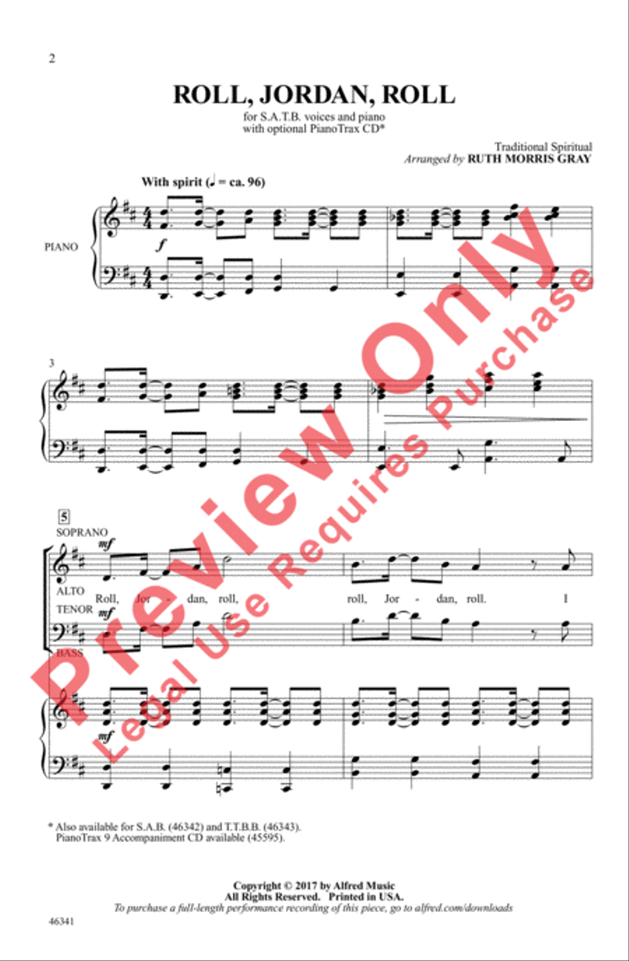 Roll, Jordan, Roll Roll, Jordan, Roll 4-Part scores gallery preview page 2