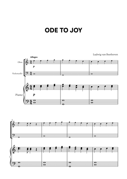 Beethoven - Ode to Joy for Oboe, Cello and Piano image number null