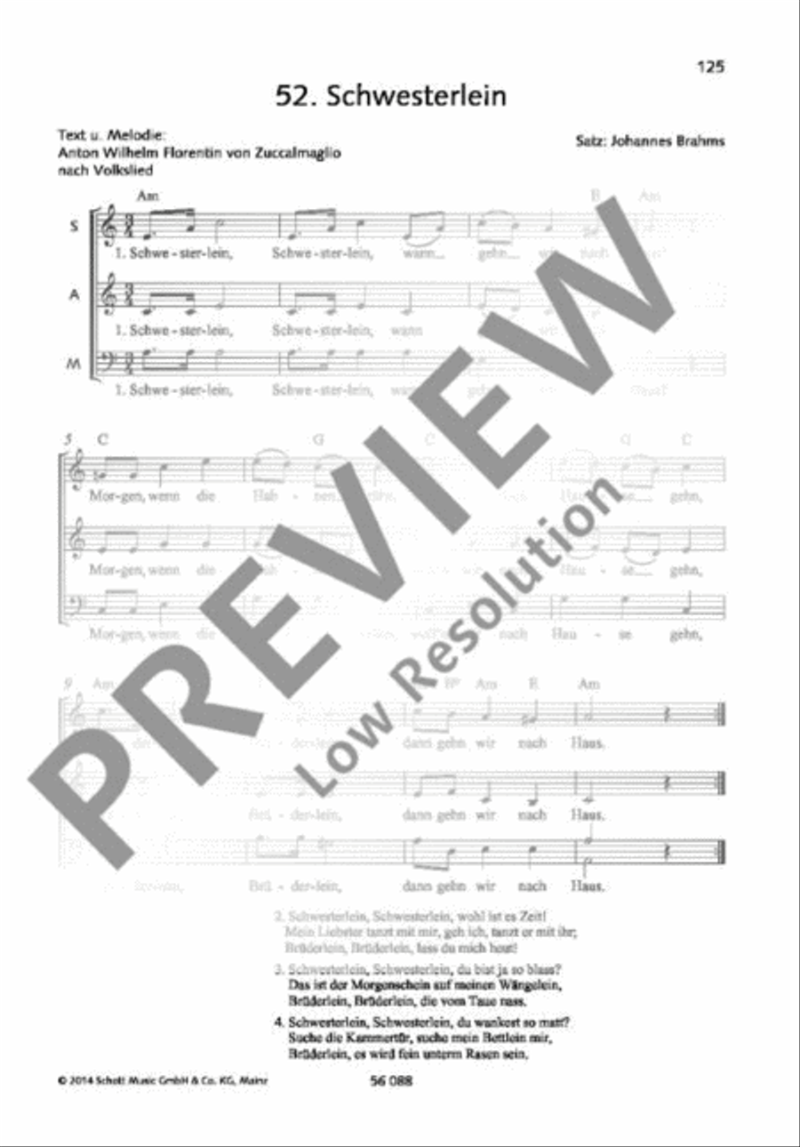 Schwesterlein, Schwesterlein Mixed Choir scores gallery preview page 2