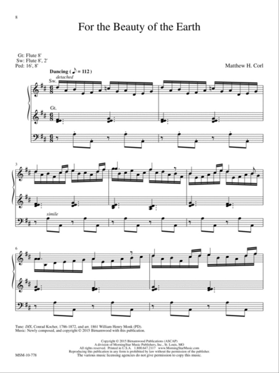 Come, Ye Thankful People, Come: Four Thanksgiving Preludes for Organ Organ Solo scores gallery preview page 4