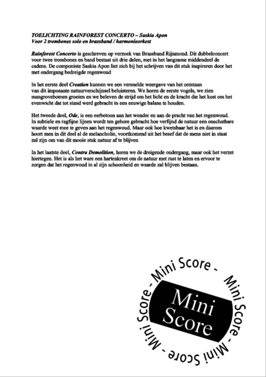Rainforest Concerto Concert Band scores gallery preview page 5