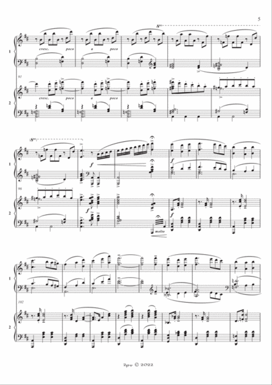 The Carousel Waltz 2 Pianos, 4-Hands scores gallery preview page 5