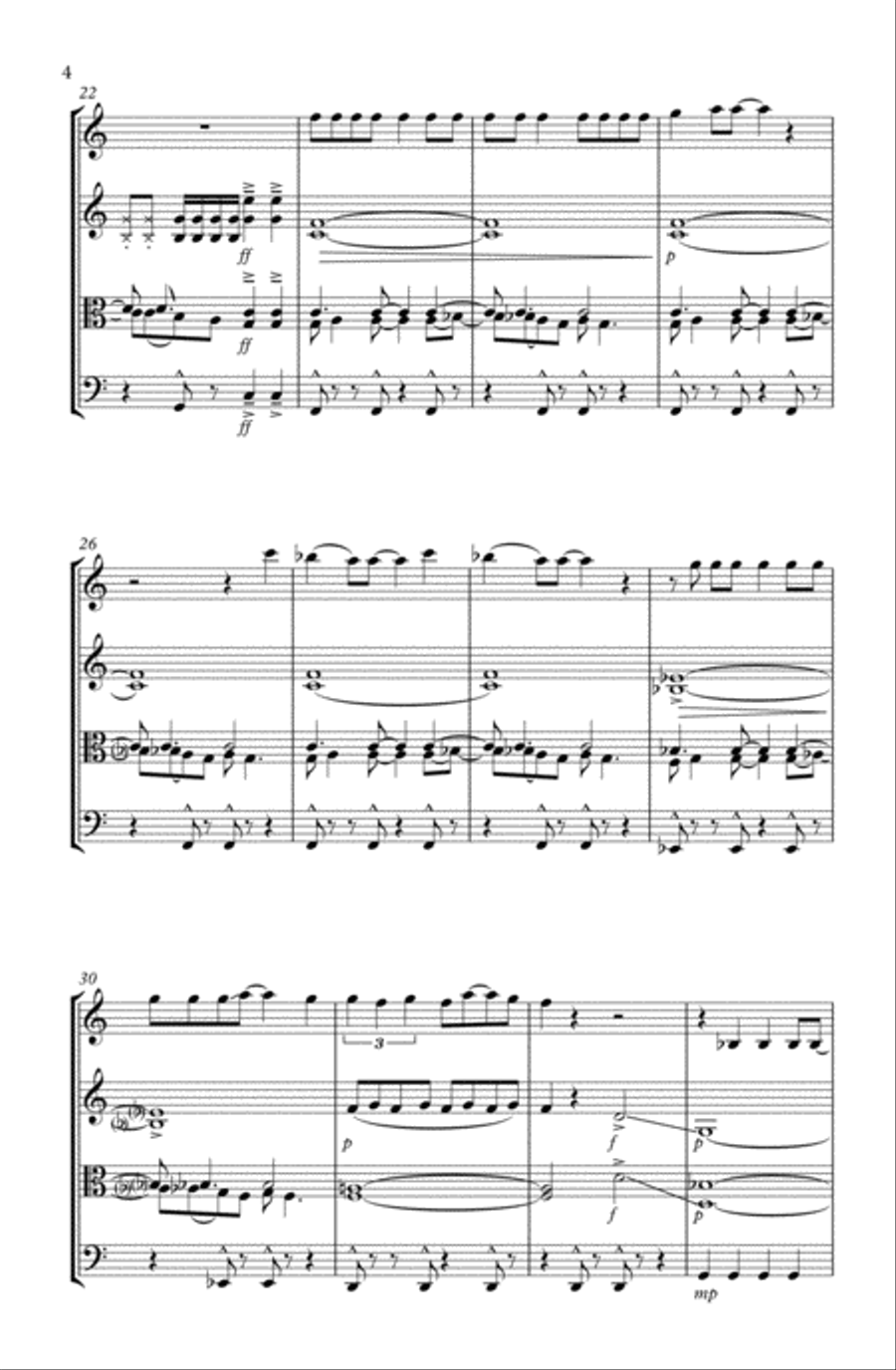 Rosanna Rosanna String Quartet scores gallery preview page 4