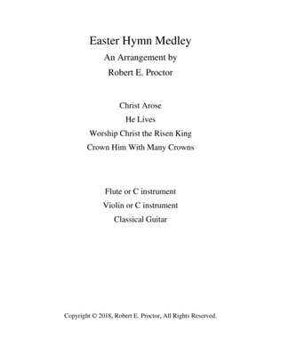 Book cover for Easter Hymn Medley for Flute, Violin, and Guitar
