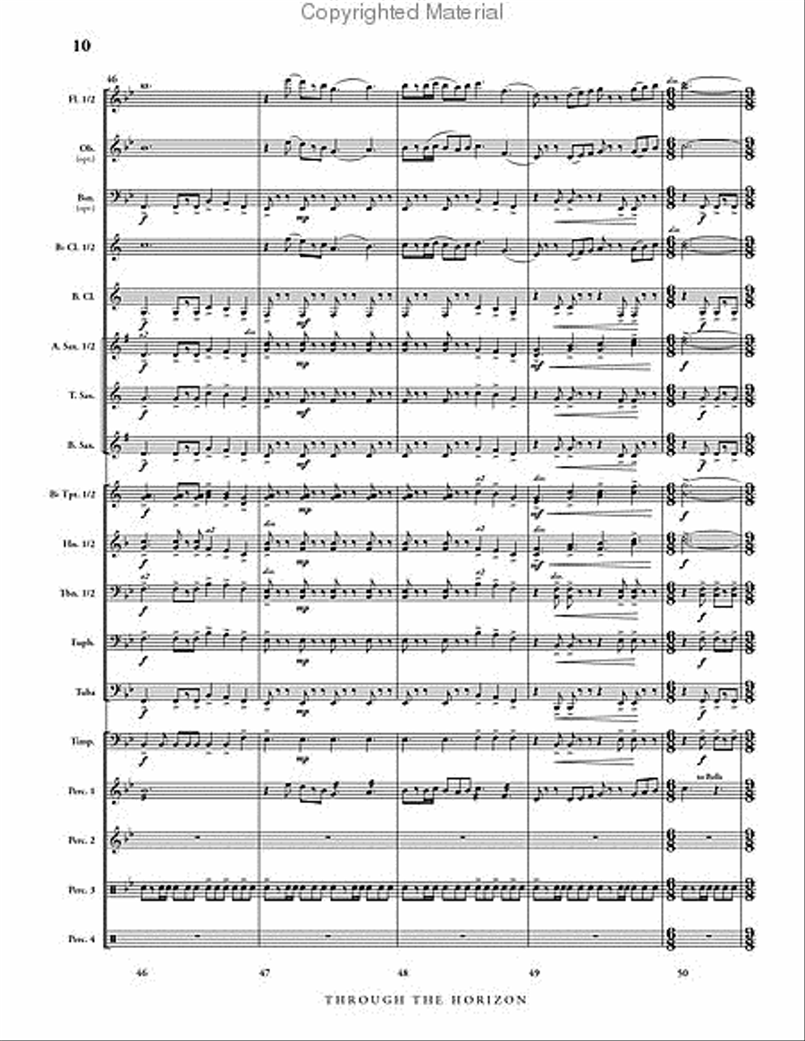 Through the Horizon Concert Band scores gallery preview page 11