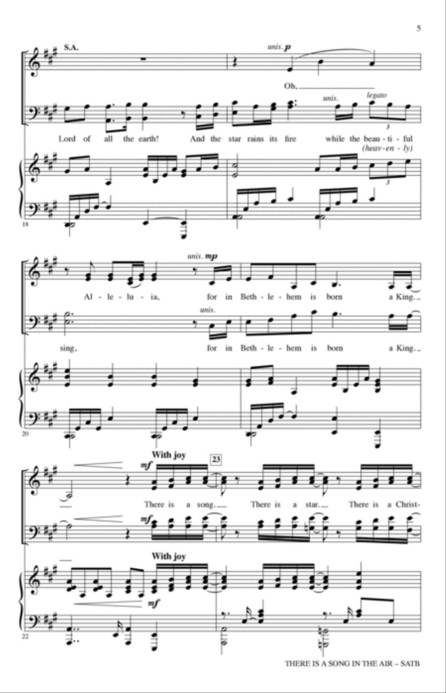 There Is A Song In The Air 4-Part scores gallery preview page 3