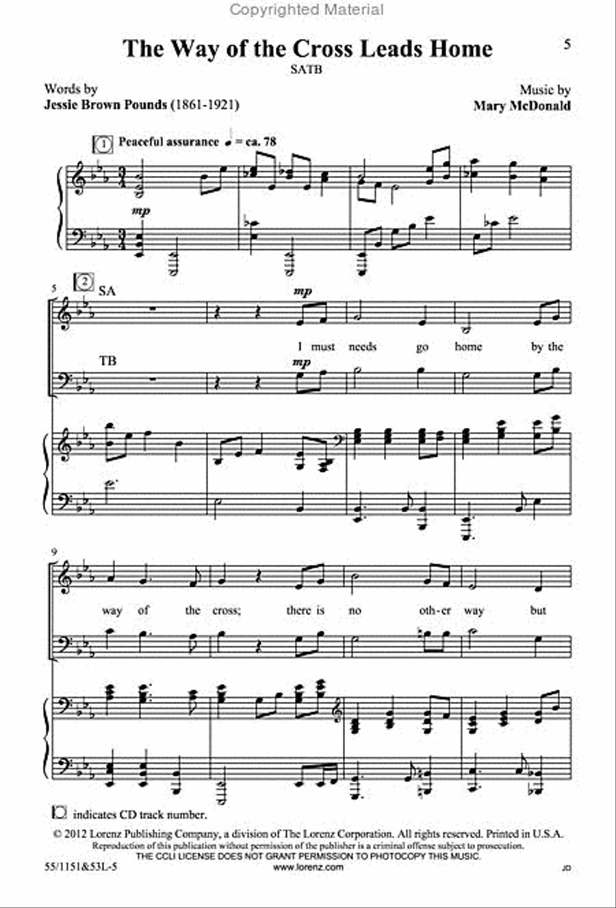 The Way of the Cross Leads Home 4-Part scores gallery preview page 2