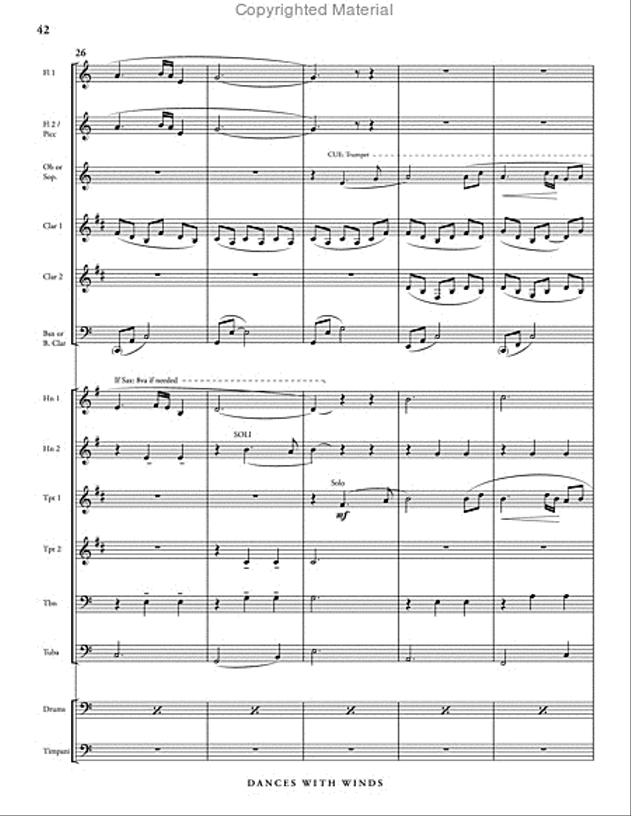 Dances with Winds Dances with Winds Concert Band scores gallery preview page 48