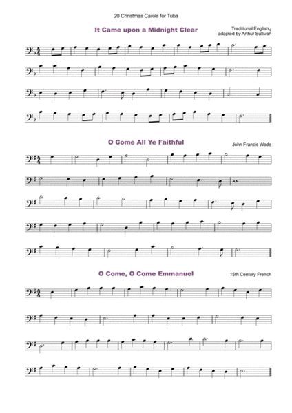 20 Favourite Christmas Carols for solo Tuba and Piano image number null