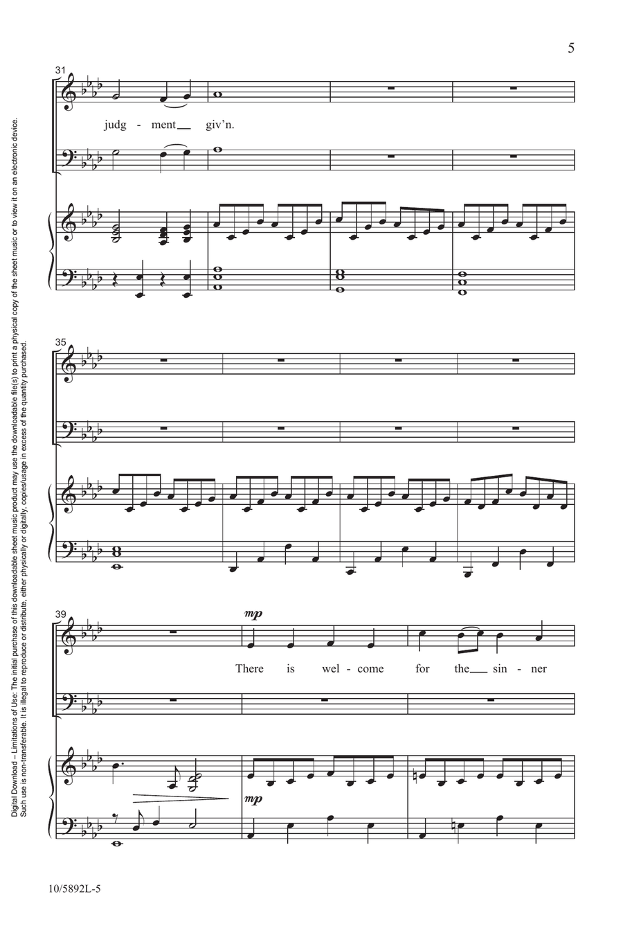 There's a Wideness in God's Mercy Choir scores gallery preview page 5