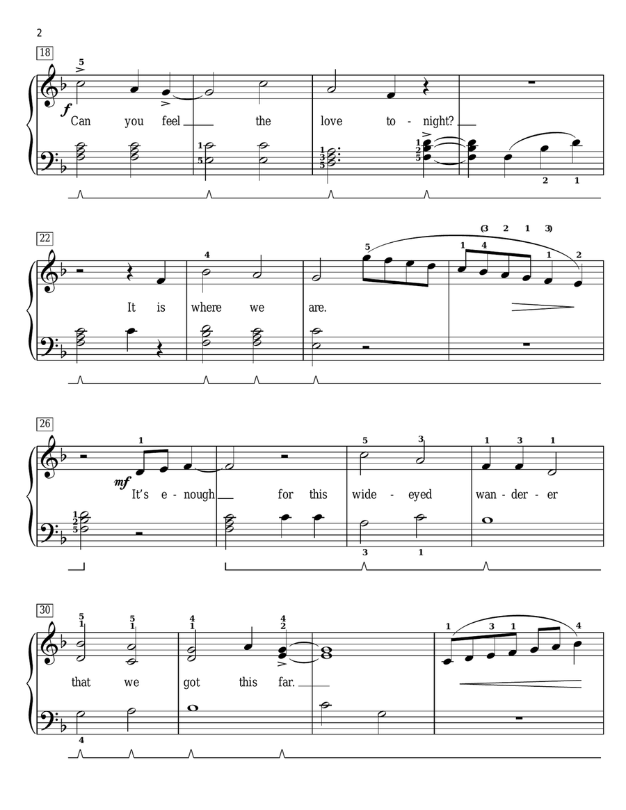 Can You Feel the Love Tonight (from The Lion King) Piano Method scores gallery preview page 2