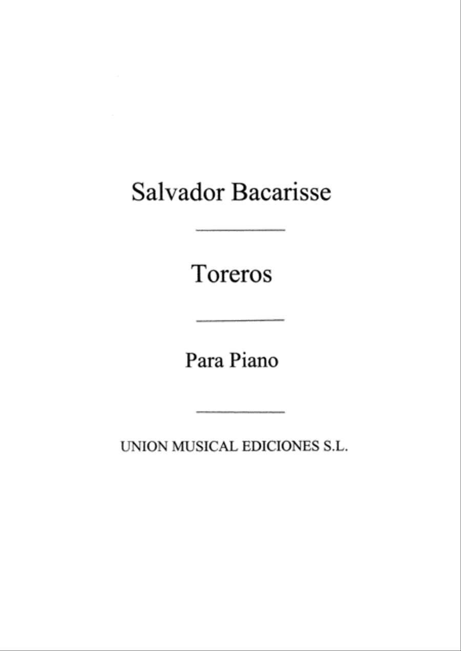 Toreros Pasodoble For Piano Piano Solo scores gallery preview page 1
