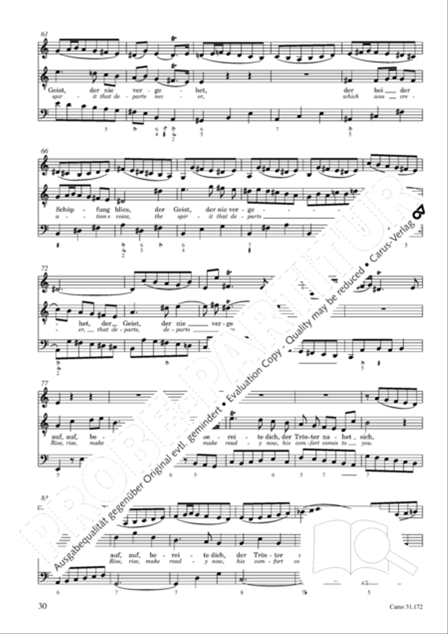 Sound forth, now with singing (Erschallet, ihr Lieder) 4-Part scores gallery preview page 29