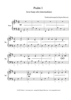Psalm 1 - lever harp solo (intermediate)