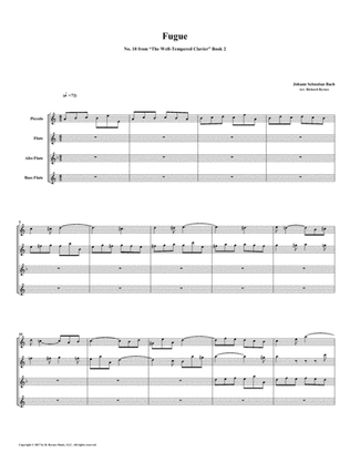 Fugue 18 from Well-Tempered Clavier, Book 2 (Flute Quartet)