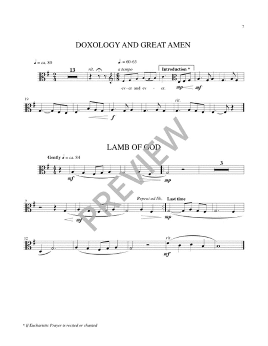 Mass of the Angels and Saints - String edition Handbell Choir scores gallery preview page 19