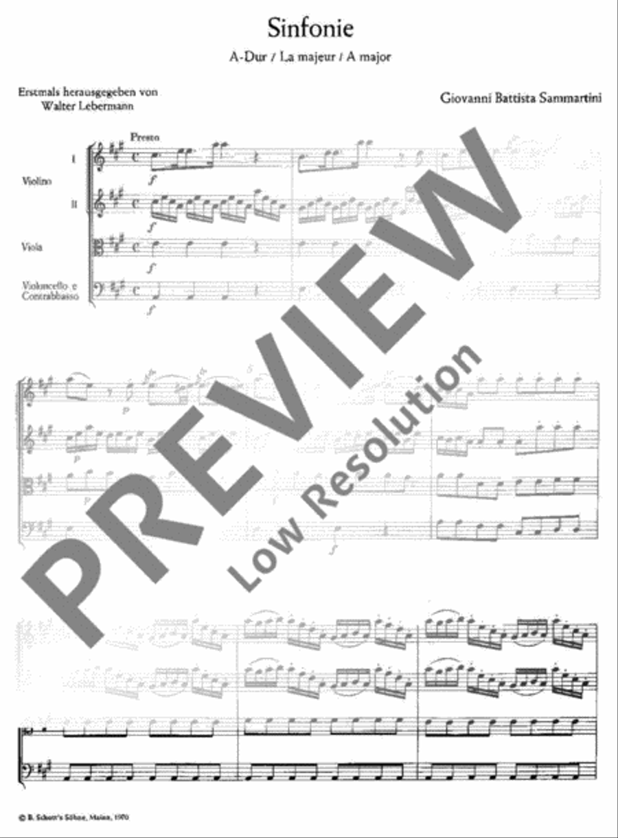 Sinfonia A Major String Orchestra scores gallery preview page 4