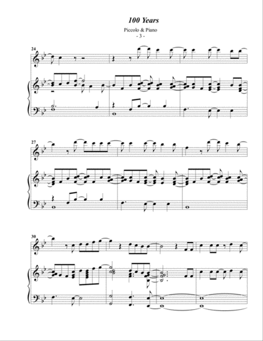100 Years Piccolo scores gallery preview page 3